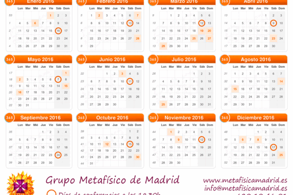 calendario conferencias 2016 grupo metafisico de madrid