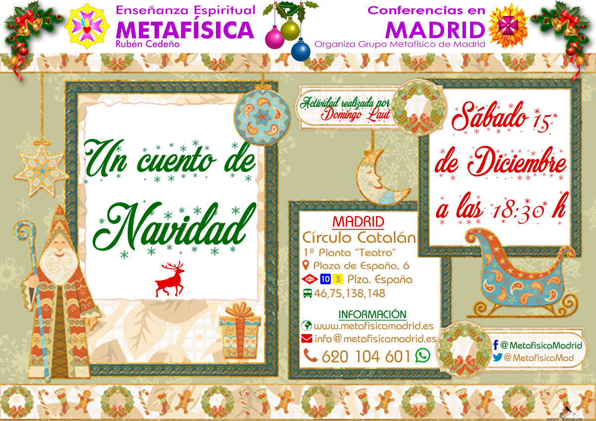 conferencia cuento navidad 15 diciembre 18 30 horas ciruclo catalan grupo metafisico de madrid