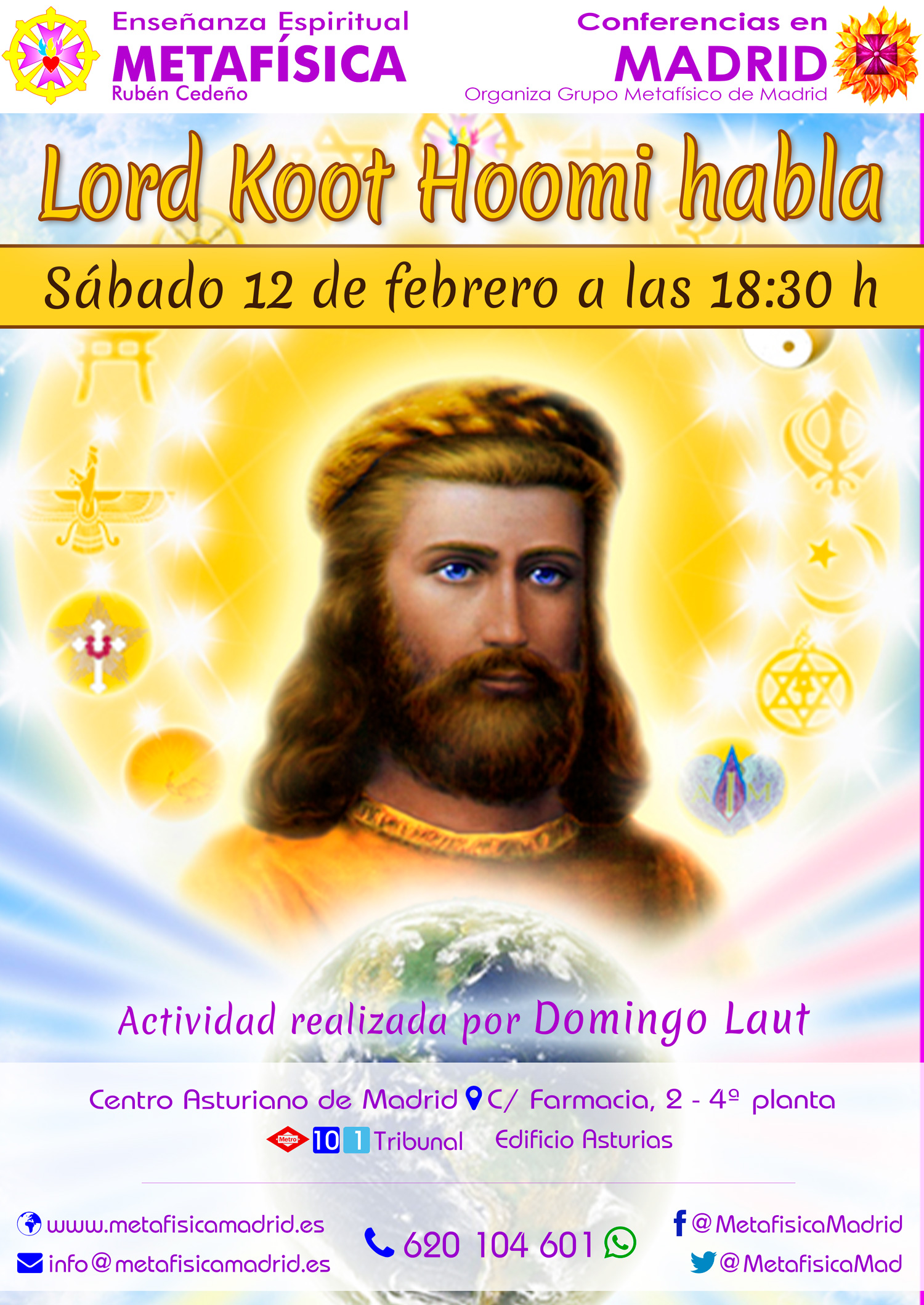 conferencia koot hoomi habla 12 febrero 2022 18 30 horas centro asturiano grupo metafisica madrid