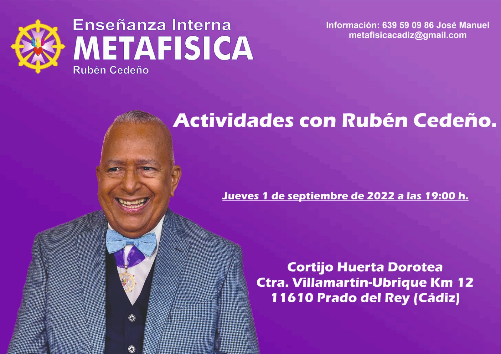 actividad metafisica ruben cedeno cadiz 1 septiembre metafisicamadrid