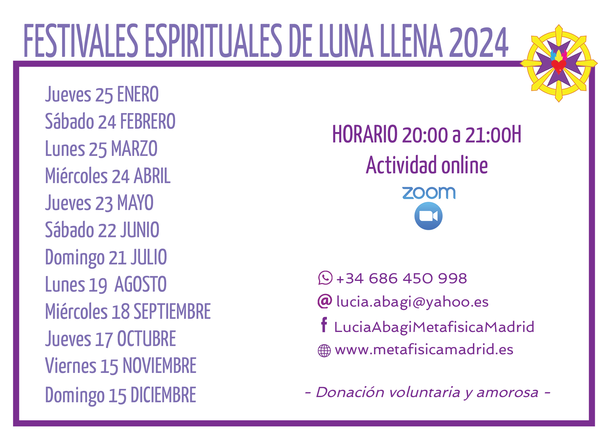 calendario 2024 actividad luna llena metafisicamadrid