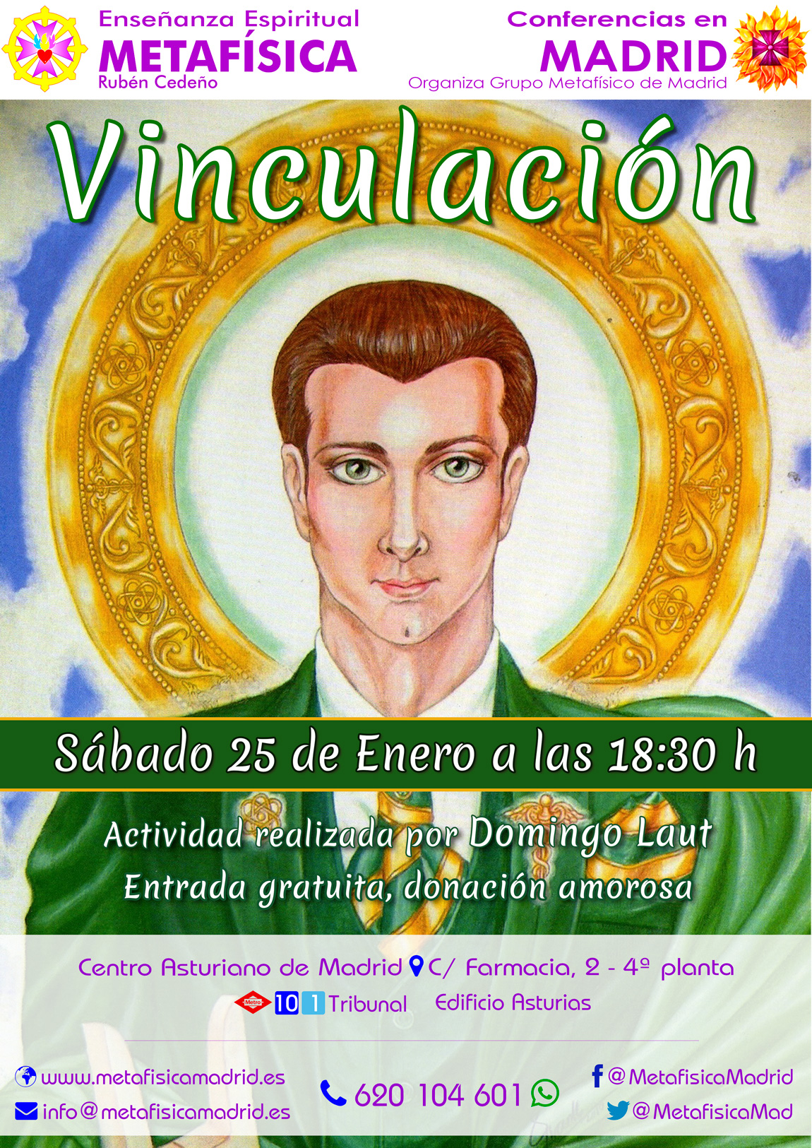 conferencia vinculacion 25 enero 2025 18 30 horas centro asturiano grupo metafisica madrid
